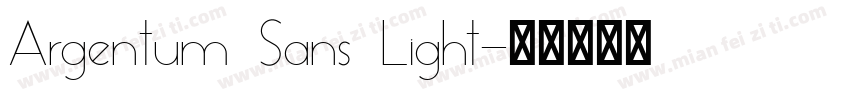 Argentum Sans Light字体转换